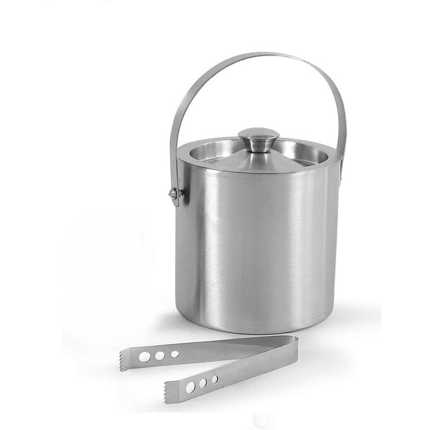 Great bar tools For home bar accessories,mini bar,Wine | Keeps Ice Cold For 6 h with Handle King International Double Walled Stainless Steel Insulated Black Ice Bucket With Lid/Ice Tong 1.75Liter Great bar tools For home bar accessories,mini bar,Wine | Keeps Ice Cold For 6 h with Handle King International Double Walled Stainless Steel Insulated Black Ice Bucket With Lid/Ice Tong 1.75Liter